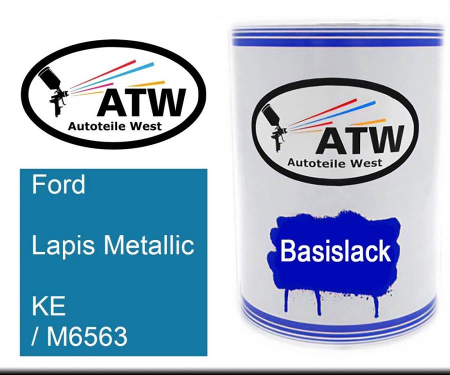 Ford, Lapis Metallic, KE / M6563: 500ml Lackdose, von ATW Autoteile West.